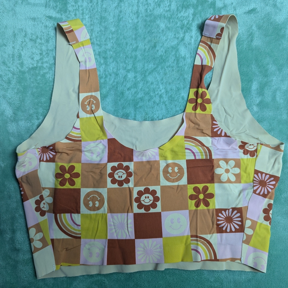 Retro Checker Cheek Boss No Show Bra Large - Picture 3 of 6